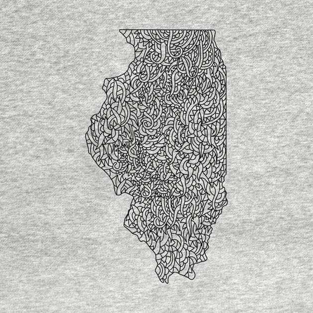 Illinois Map Design by Naoswestvillage